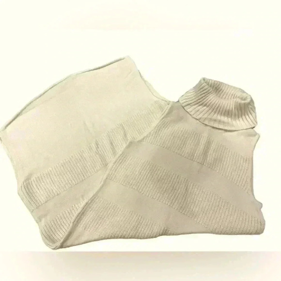 Anthropologie month ex sweater, sleeveless dress cream turtleneck size medium - Picture 5 of 9